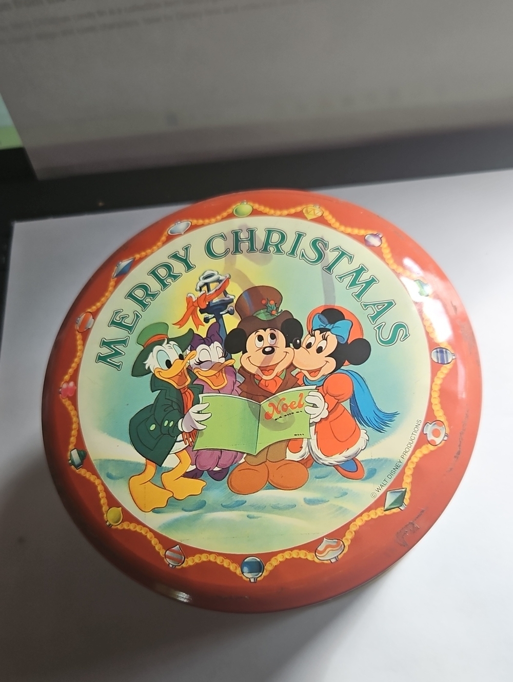 Vintage Walt Disney Merry Christmas Candy Tin
